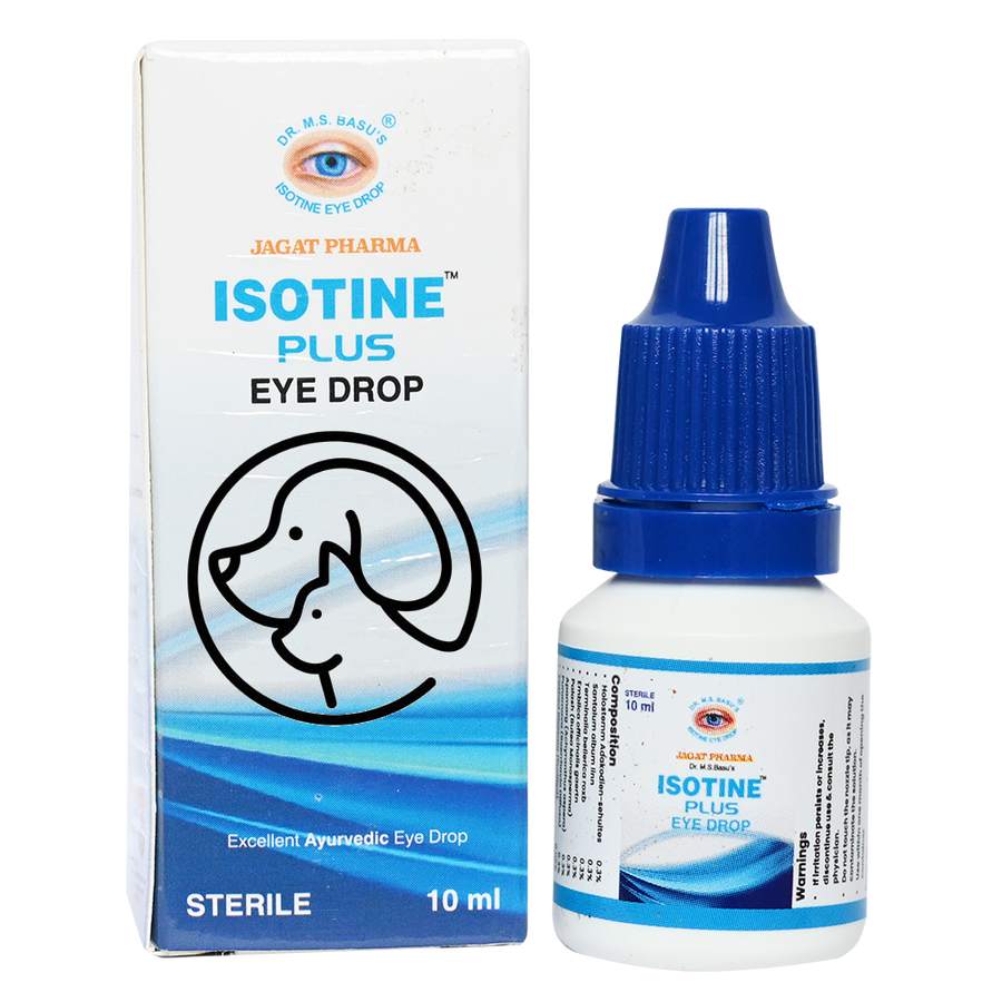 Isotine Plus eye drops for Pets Ayurveda Herbals Care Glaucoma Cataract