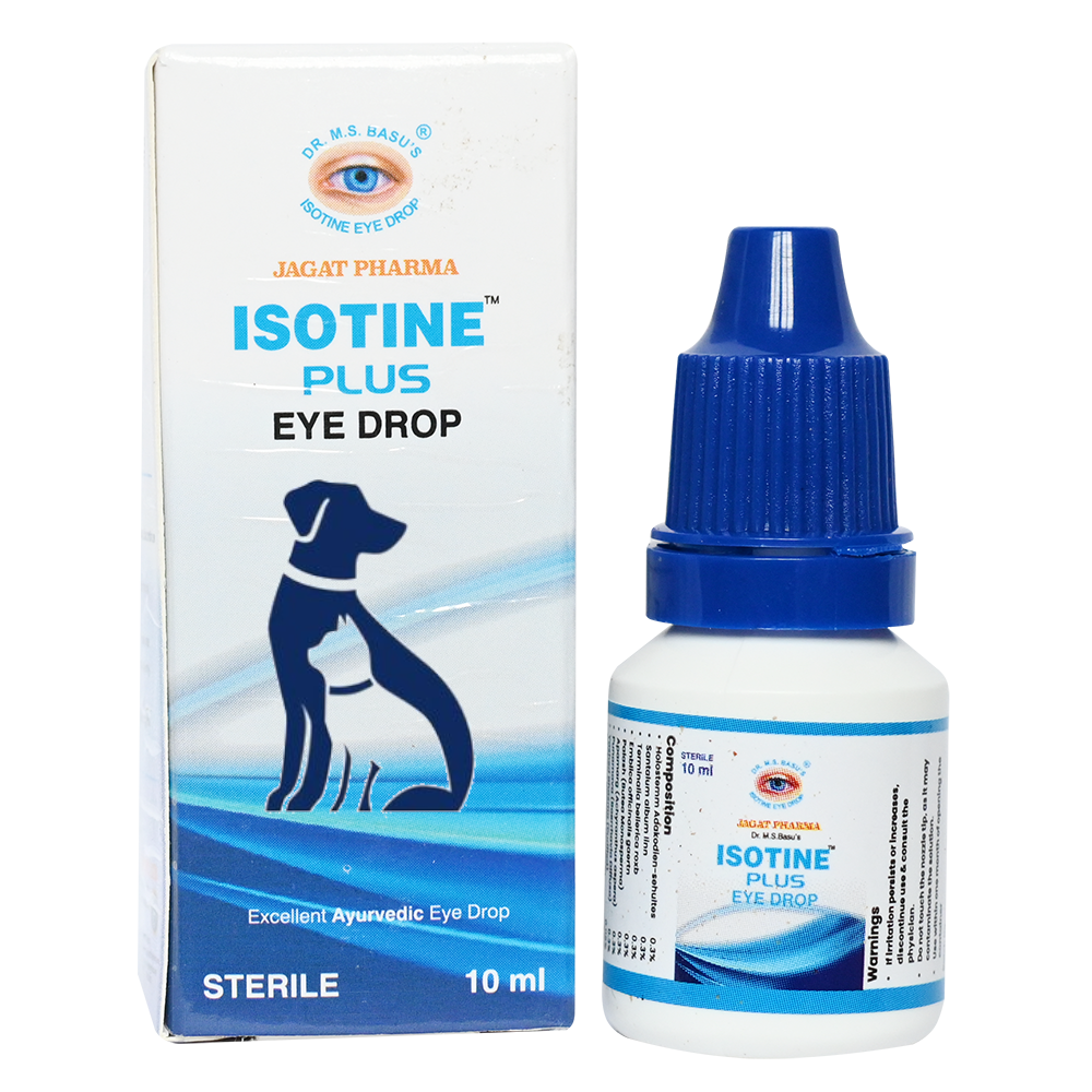 Isotine Plus eye drops for Pets Ayurveda Herbals Care Glaucoma Cataract