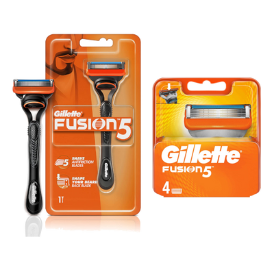 Gillette Fusion 5 Razor and 4 Blades Combo Pack