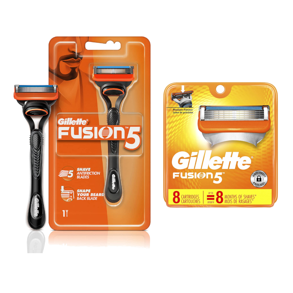 Gillette Fusion 5 Razor and 8 Blades Combo Pack