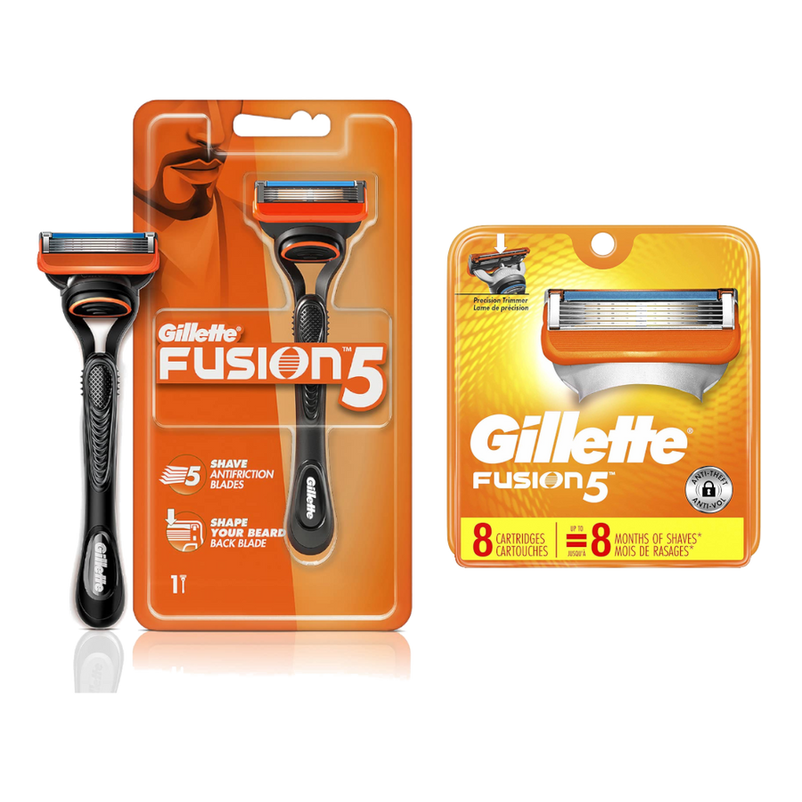 Gillette Fusion 5 Razor and 8 Blades Combo Pack