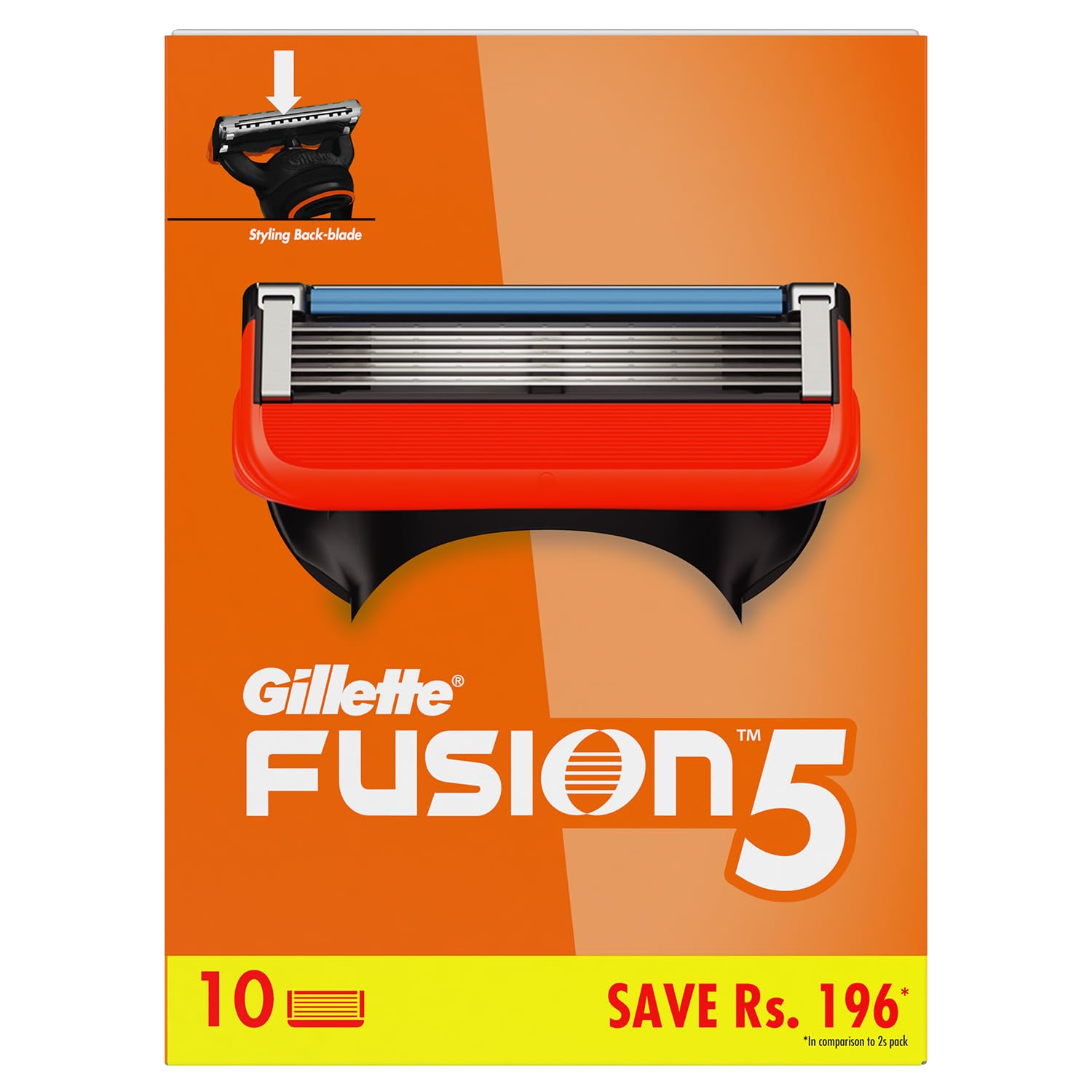 Gillette Fusion 5 Razor and 10 Blades Combo pack