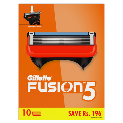 Gillette Fusion 5 Razor and 10 Blades Combo pack