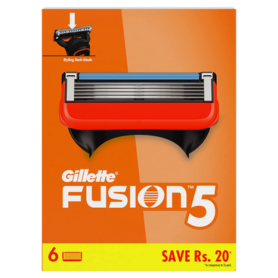 Gillette Fusion 5 Razor and 6 Blades Combo Pack