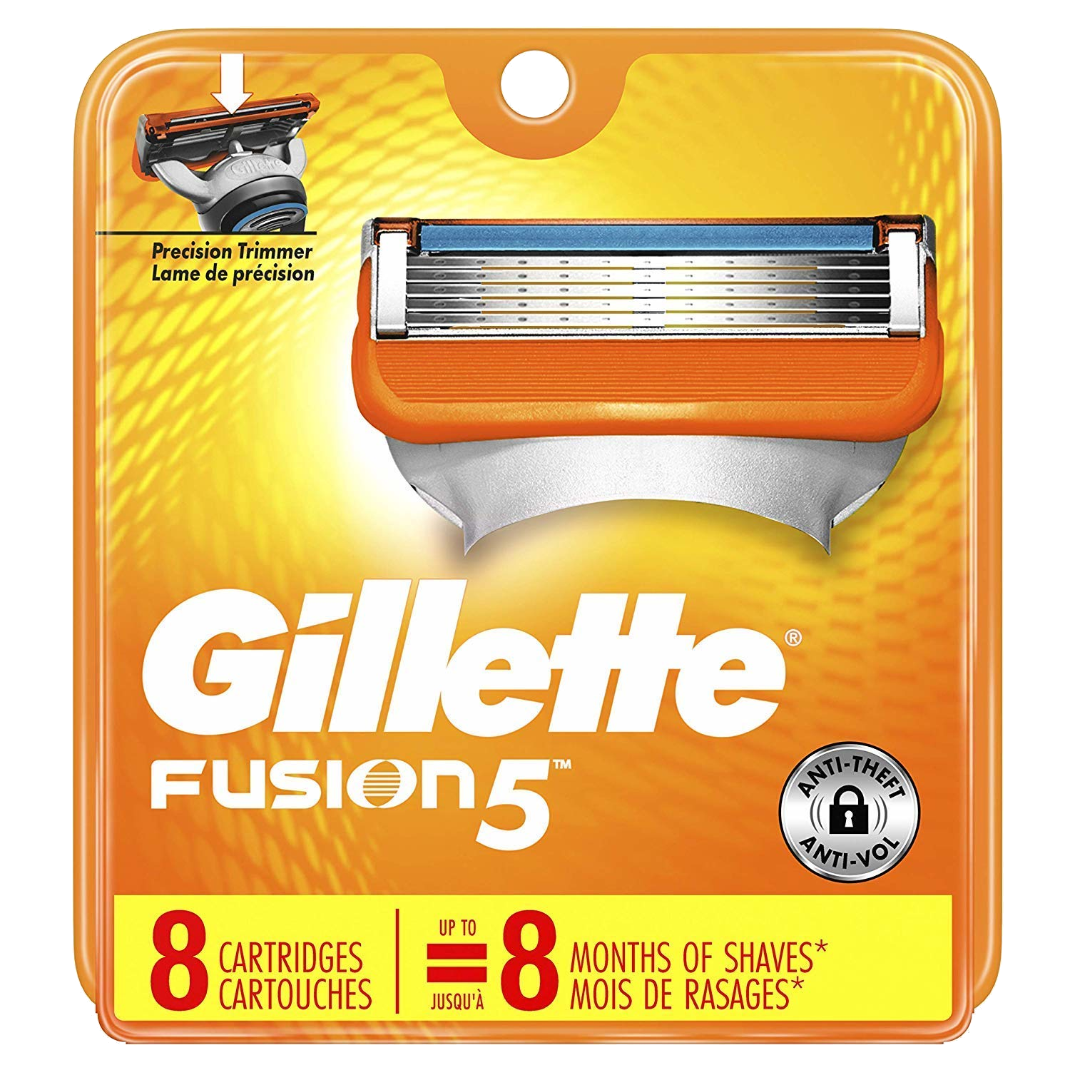 Gillette Fusion 5 Razor and 8 Blades Combo Pack