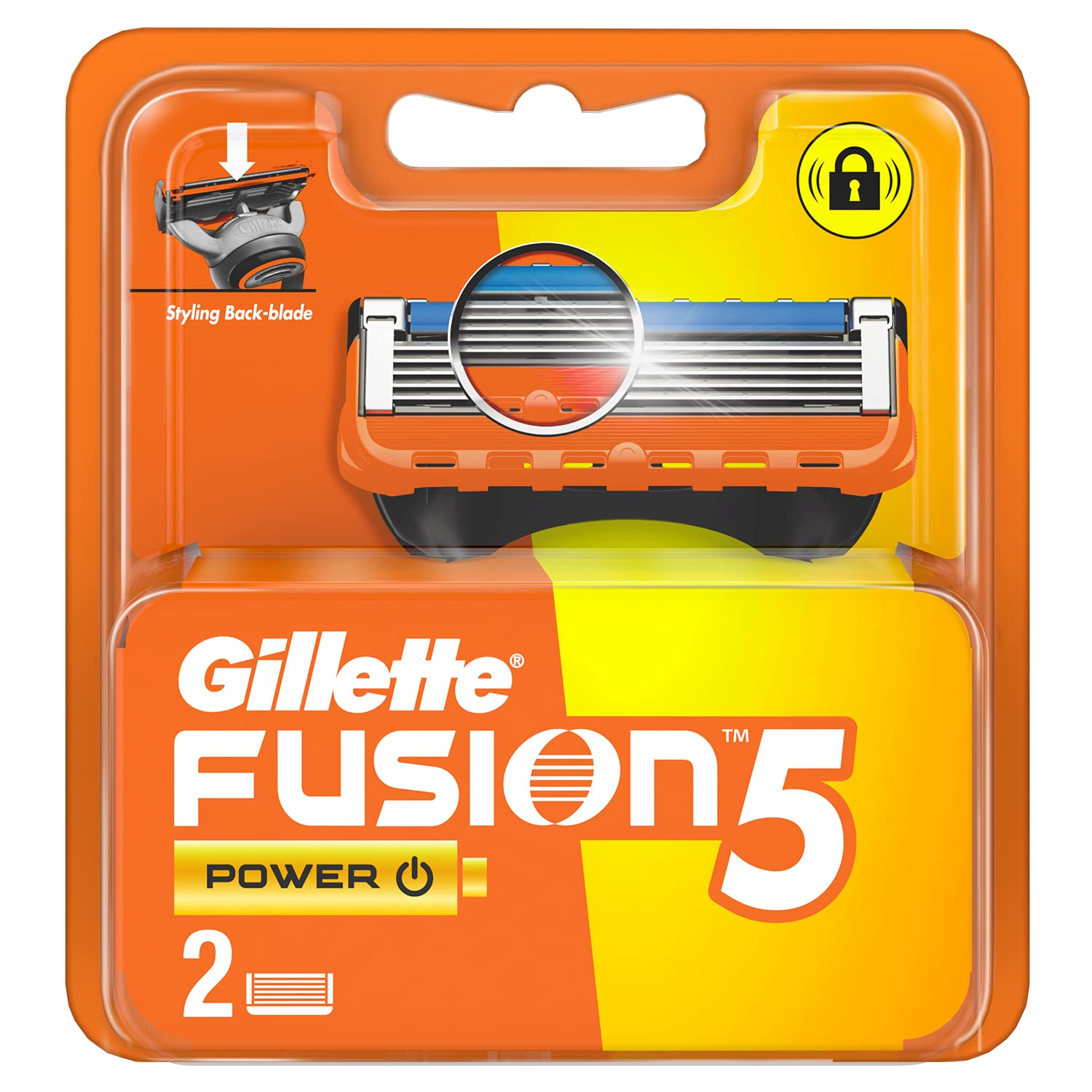Gillette Fusion 5 POWER Razor and 2 Blades Combo Pack