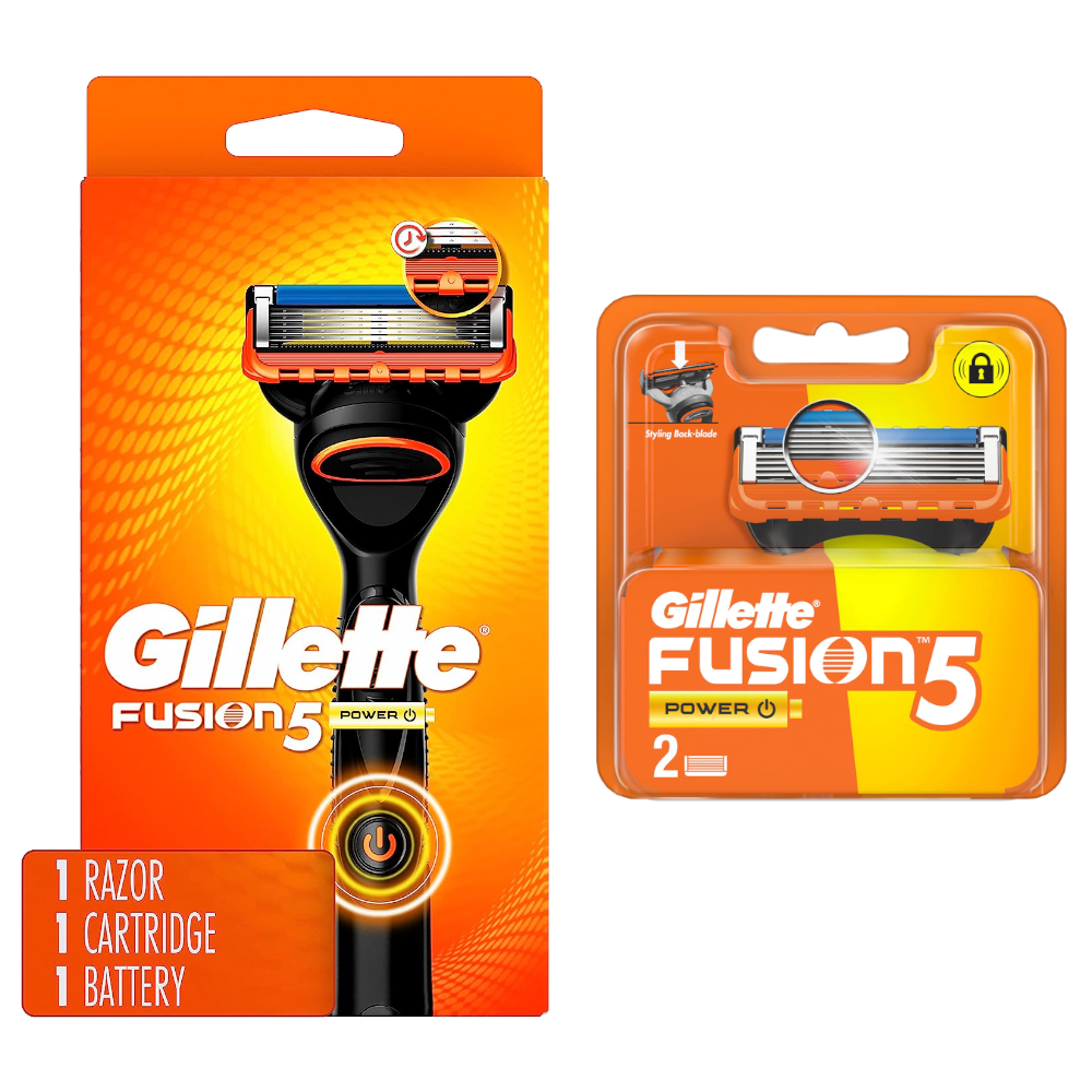 Gillette Fusion 5 POWER Razor and 2 Blades Combo Pack