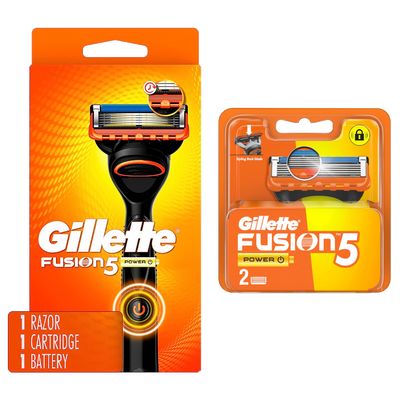 Gillette Fusion 5 POWER Razor and 2 Blades Combo Pack