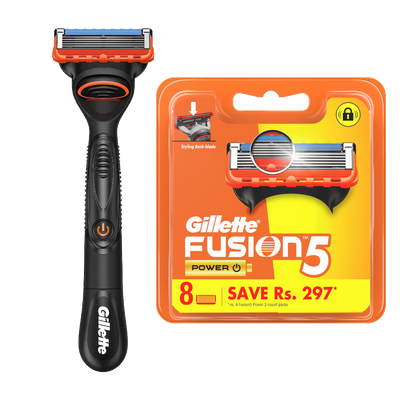 Gillette Fusion 5 POWER Razor and 8 Blades Combo Pack