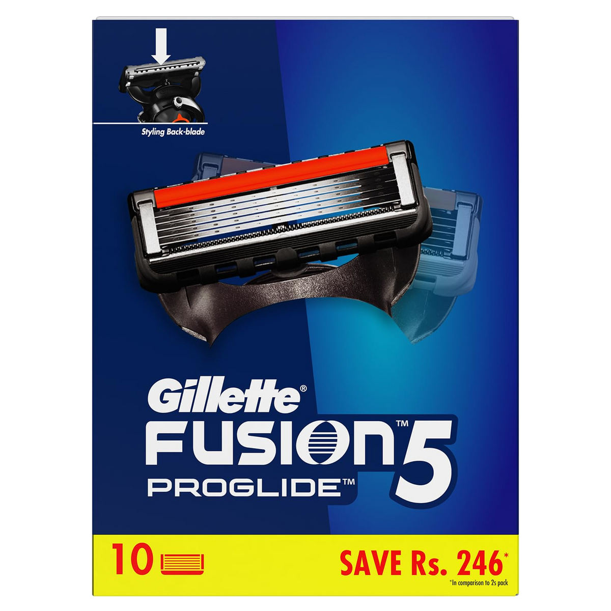 Gillette Fusion 5 ProGlide Razor and 10 Blades Combo Pack