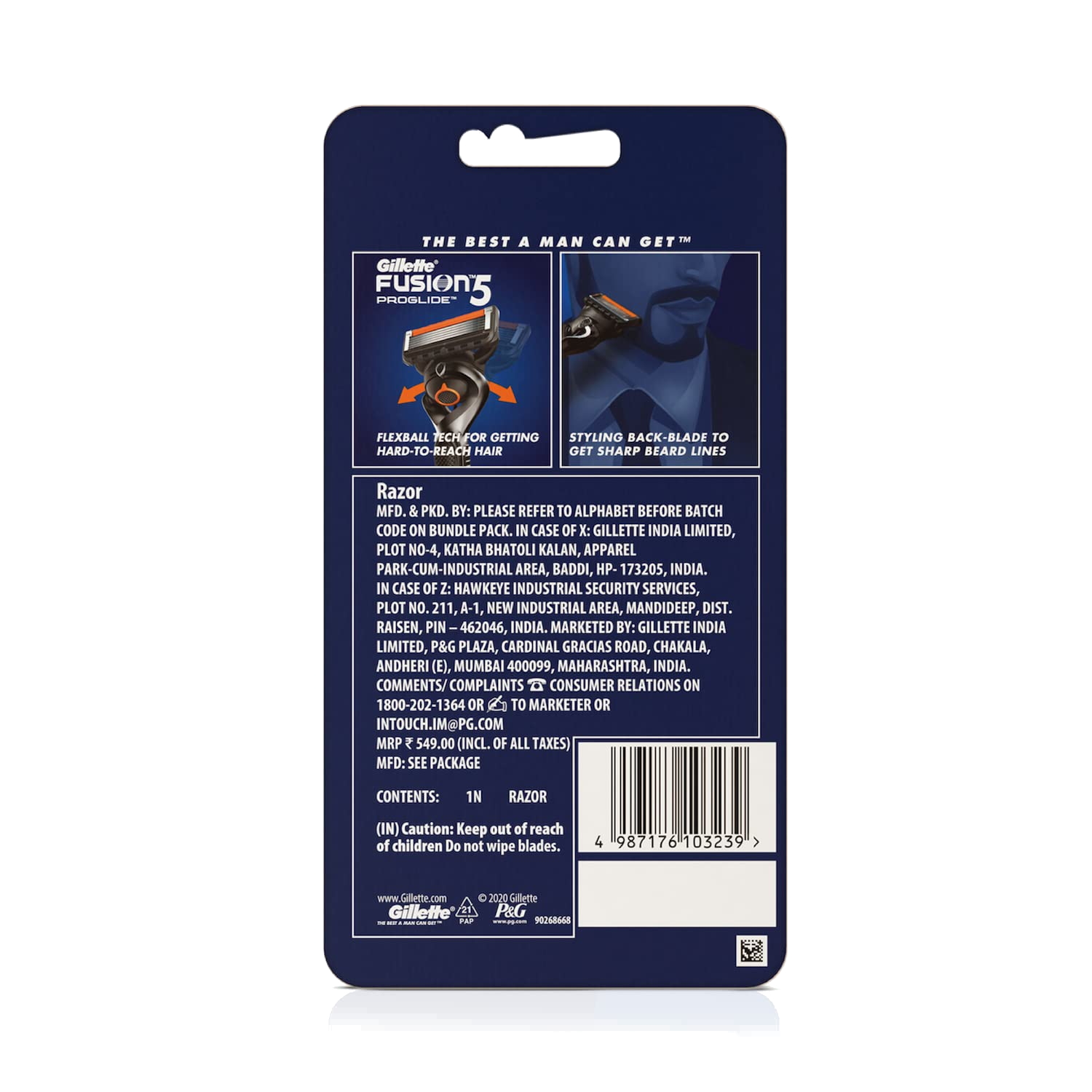 Gillette Fusion 5 ProGlide Razor and 1 Blade