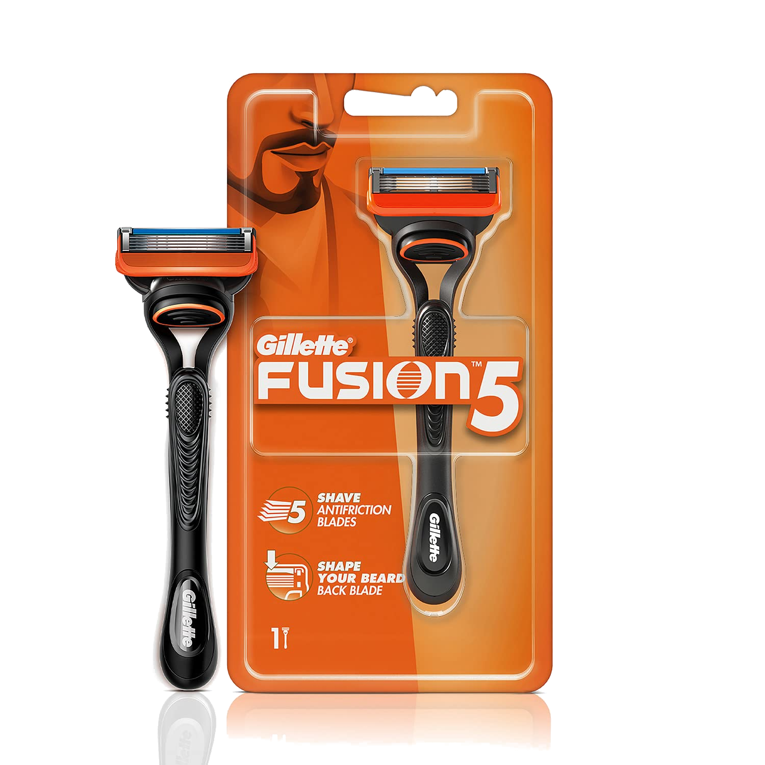 Gillette Fusion 5 Razor for Men. 1 Razor and 1 Blade