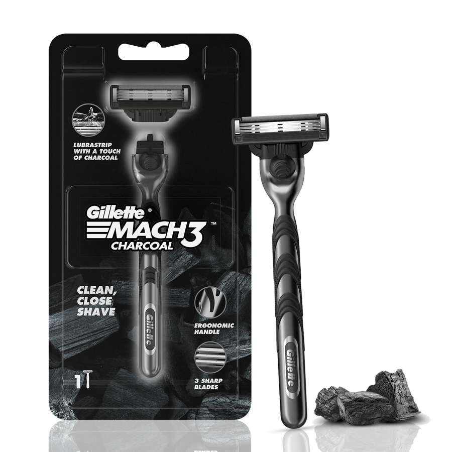 Gillette Mach3 Charcoal Razor with 1 Blade