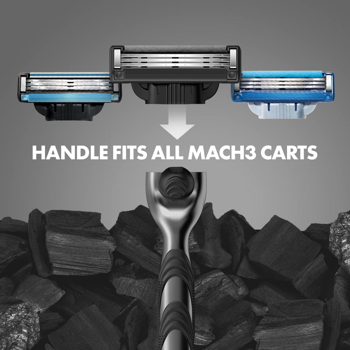 Gillette Mach3 Charcoal Razor with 1 Blade