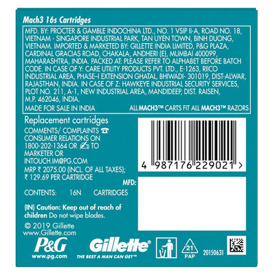 Gillette Mach3 Razor and 16 Gillette Refill Blades