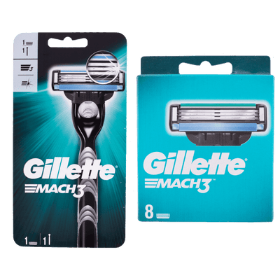 Gillette Mach3 Razor & Gillette Replacement Cartridges 4's