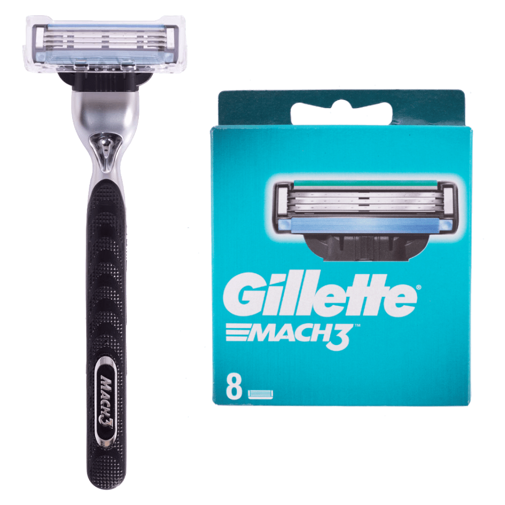 Gillette Mach3 Razor and Replacement Cartridges 8's