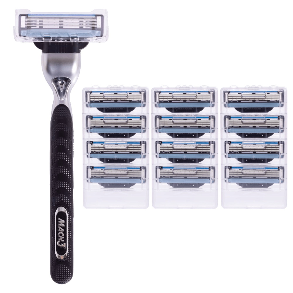 Gillette Mach3 Razor and 12 Blades Jumbo Pack Combo