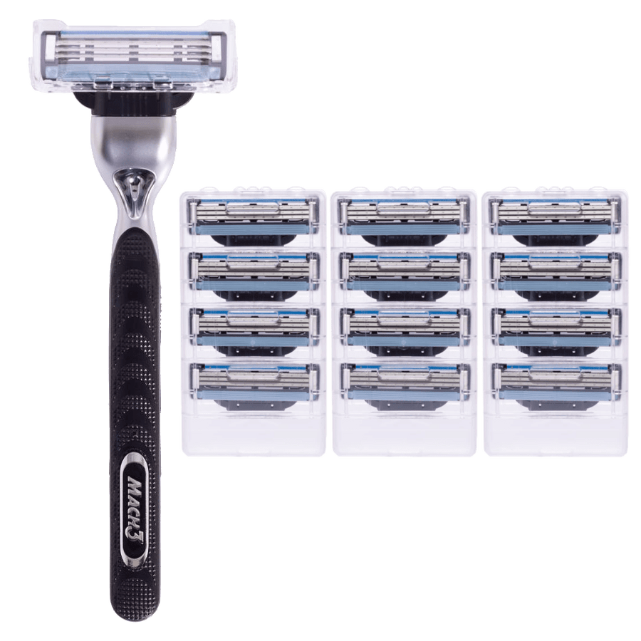 Gillette Mach3 Razor and 12 Gillette Refill Blades
