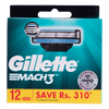 Gillette Mach3 Replacement Cartridges 12 Pack