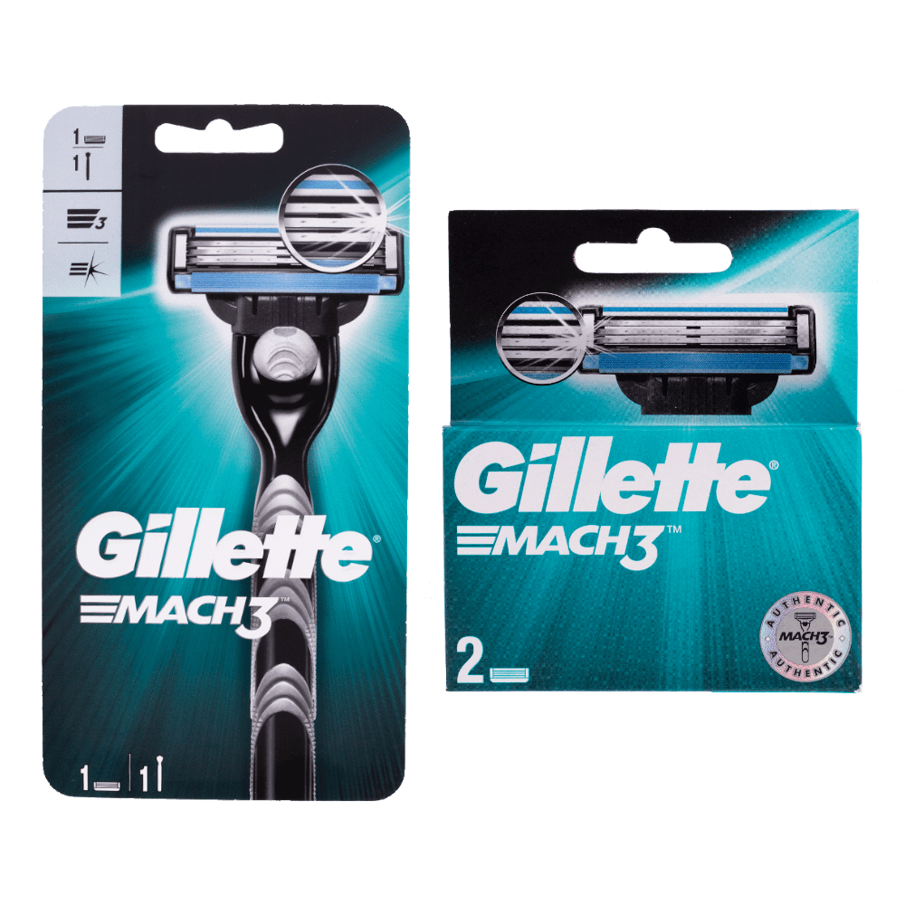 Gillette Mach3 Razor and Gillette Blades 2 Pieces
