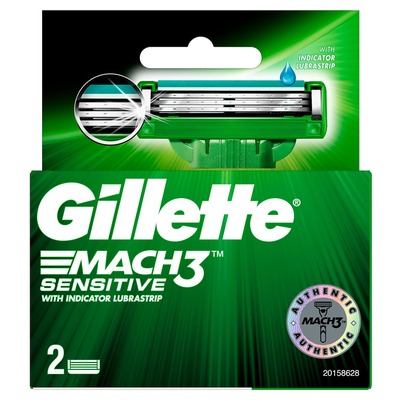 Gillette Mach3 Sensitive 2 pack Blades