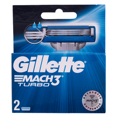Gillette Mach3 Turbo Razor Blades 2 Pieces