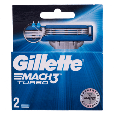 Gillette Mach3 Turbo Razor and 2 Pieces Blades