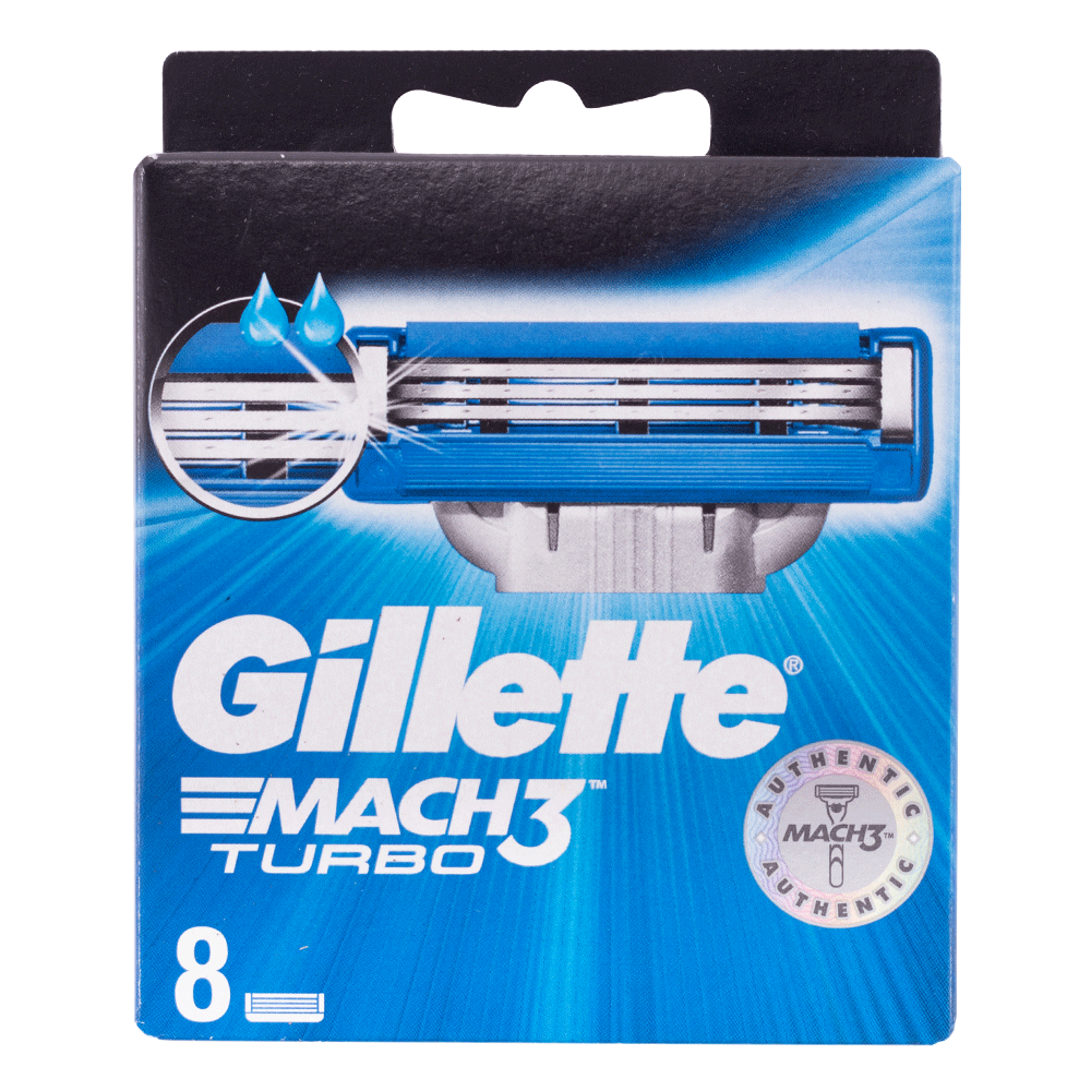 Gillette Mach3 Turbo Razor and 8 Pieces Blades