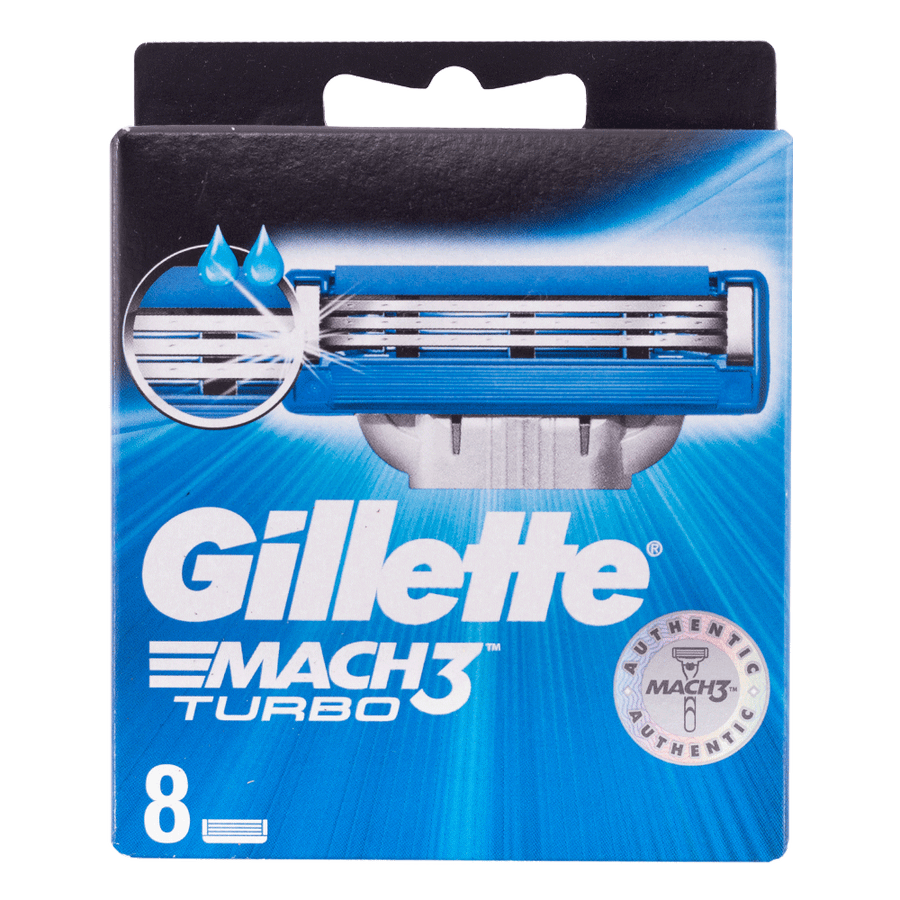 Gillette Mach3 Turbo Razor Blades 8 Pieces