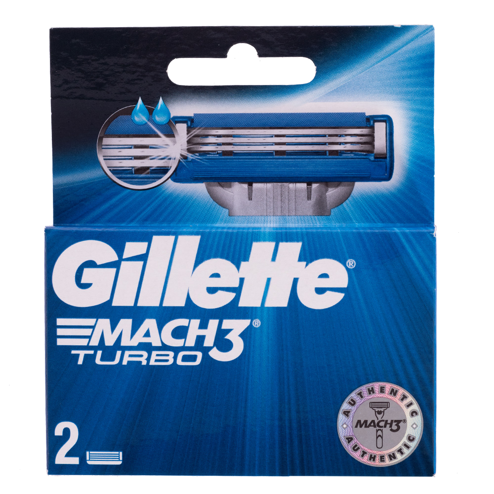 Gillette Mach3 Turbo Replacement Cartridges 2's