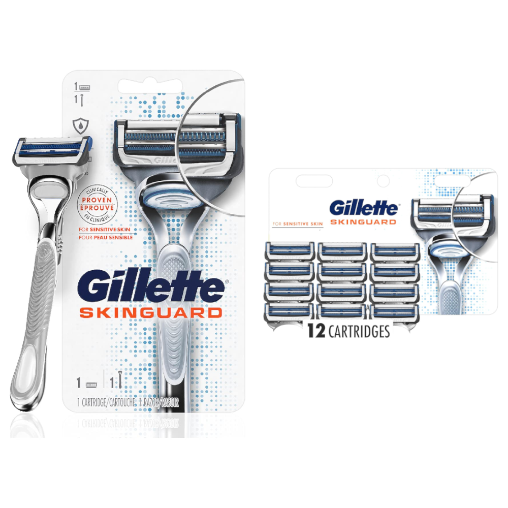 Gillette SkinGuard 1 Razor and 12 pack Blades
