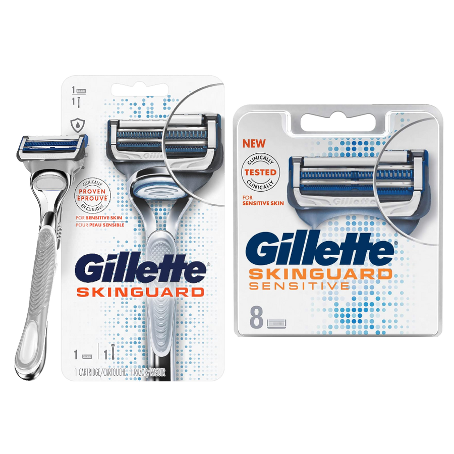 Gillette SkinGuard razor and 8 pack blades