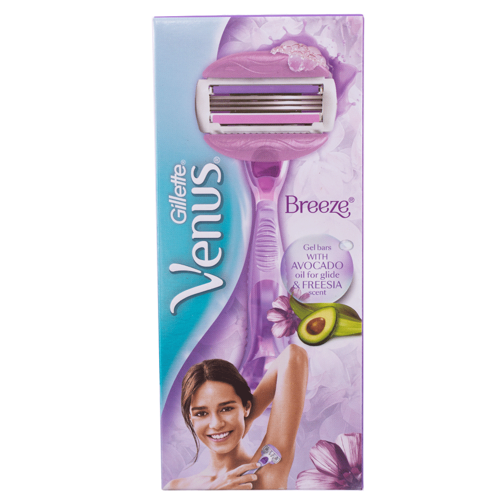 Gillette Venus Breeze Razor with Avocado Oils & Body Butter, Freesia Scent 1 Blade
