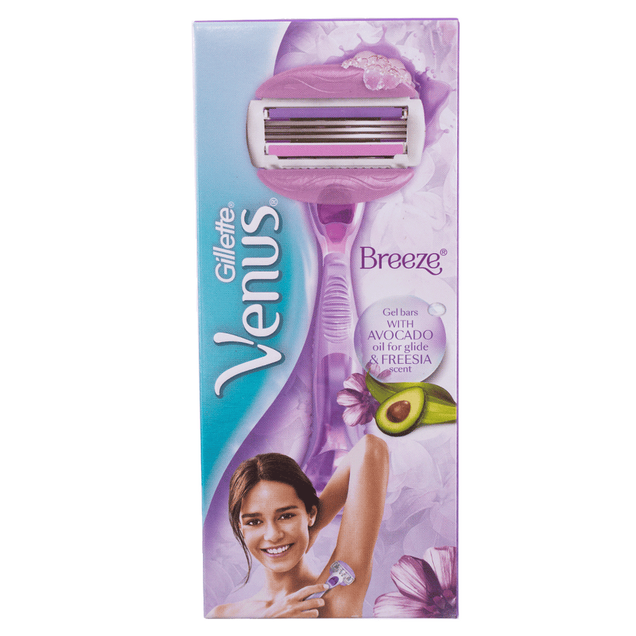 Gillette Venus Breeze Razor with Avocado Oils & Body Butter, Freesia Scent 1 Blade