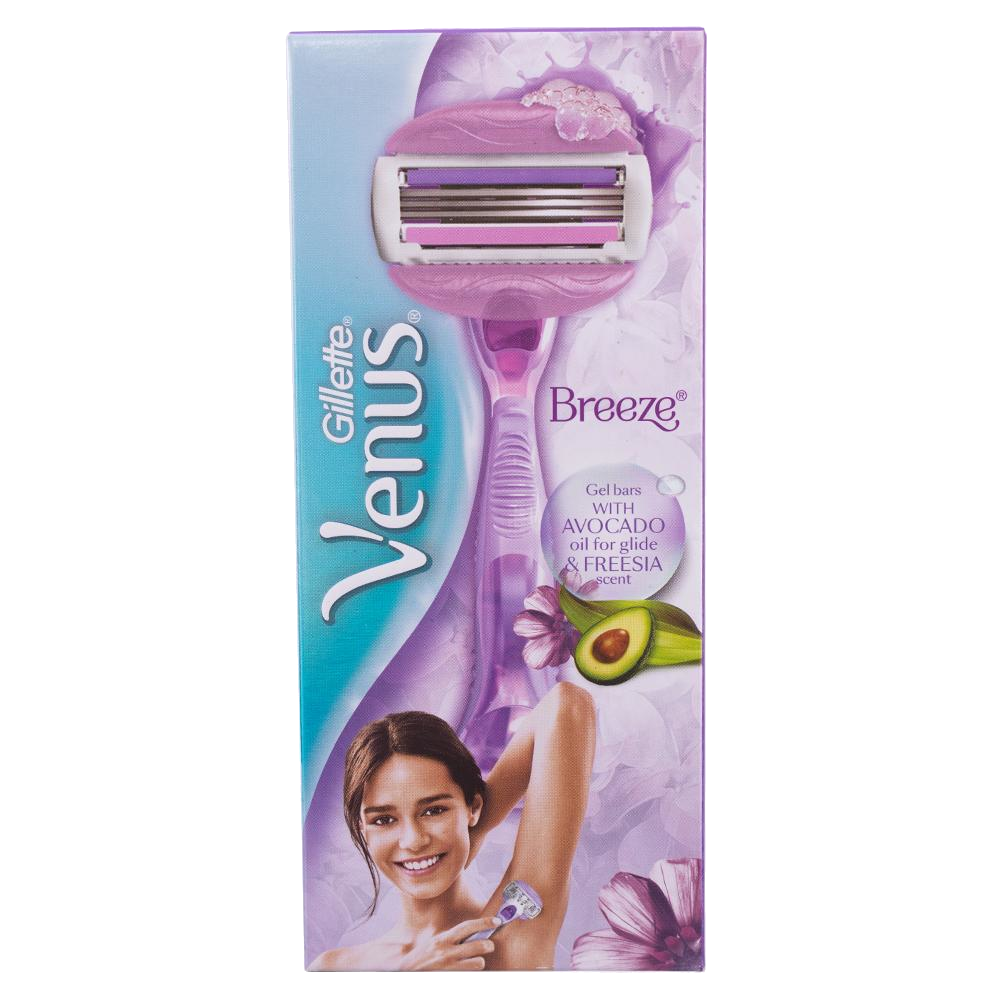 Gillette Venus Breeze Razor with Avocado Oils & Body Butter, Freesia Scent 1 up