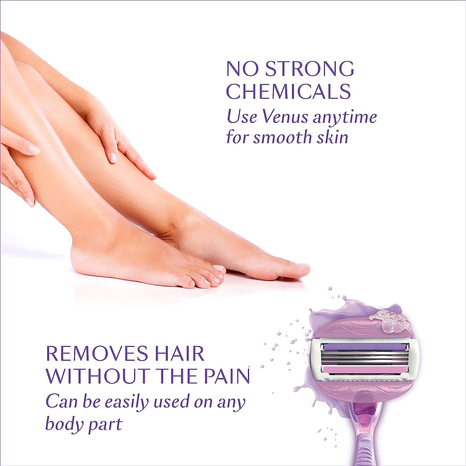 Gillette Venus Comfortglide 2 Pack Blades with Avocado Oils & Freesia Gel Bars