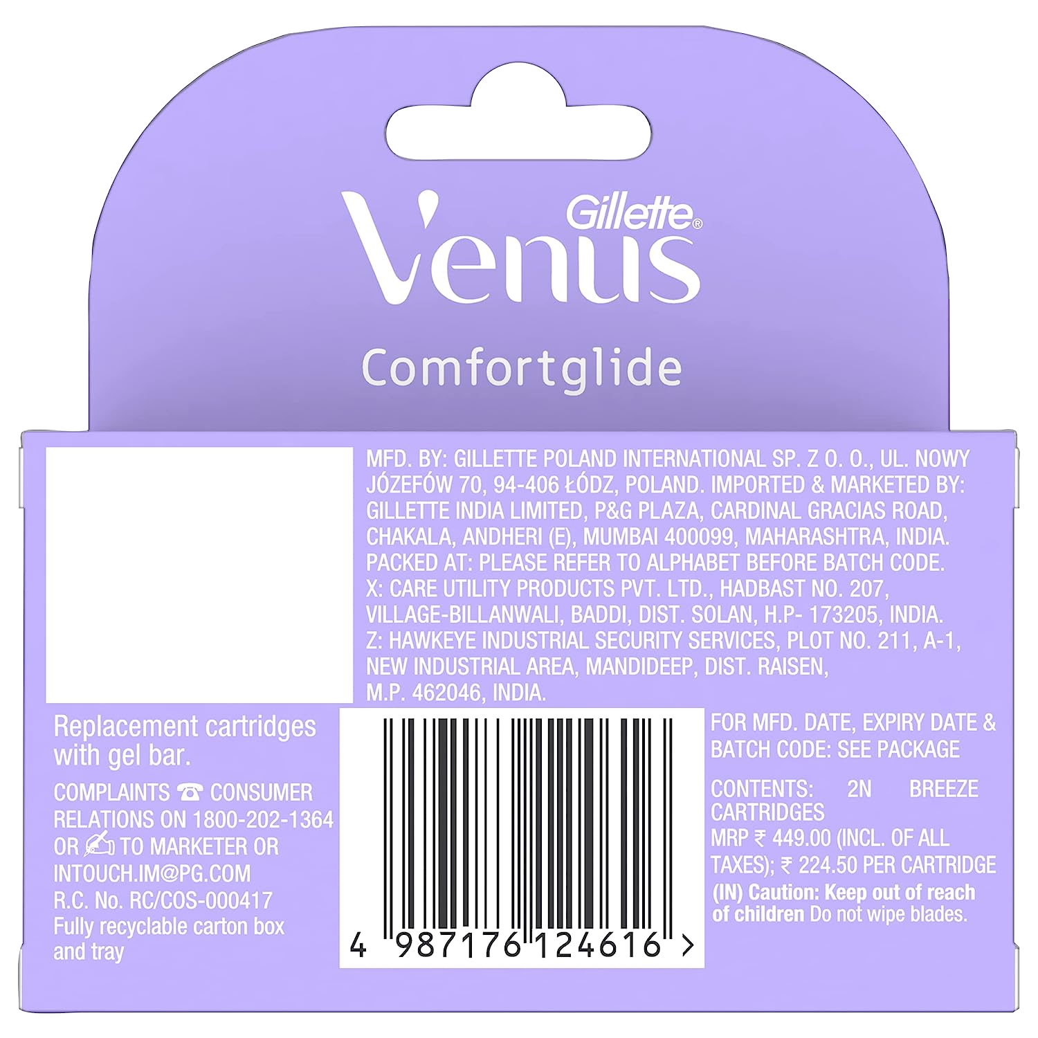 Gillette Venus Combo 1 Razor + 2 Pack Blades with Avocado & Freesia Gel Bars