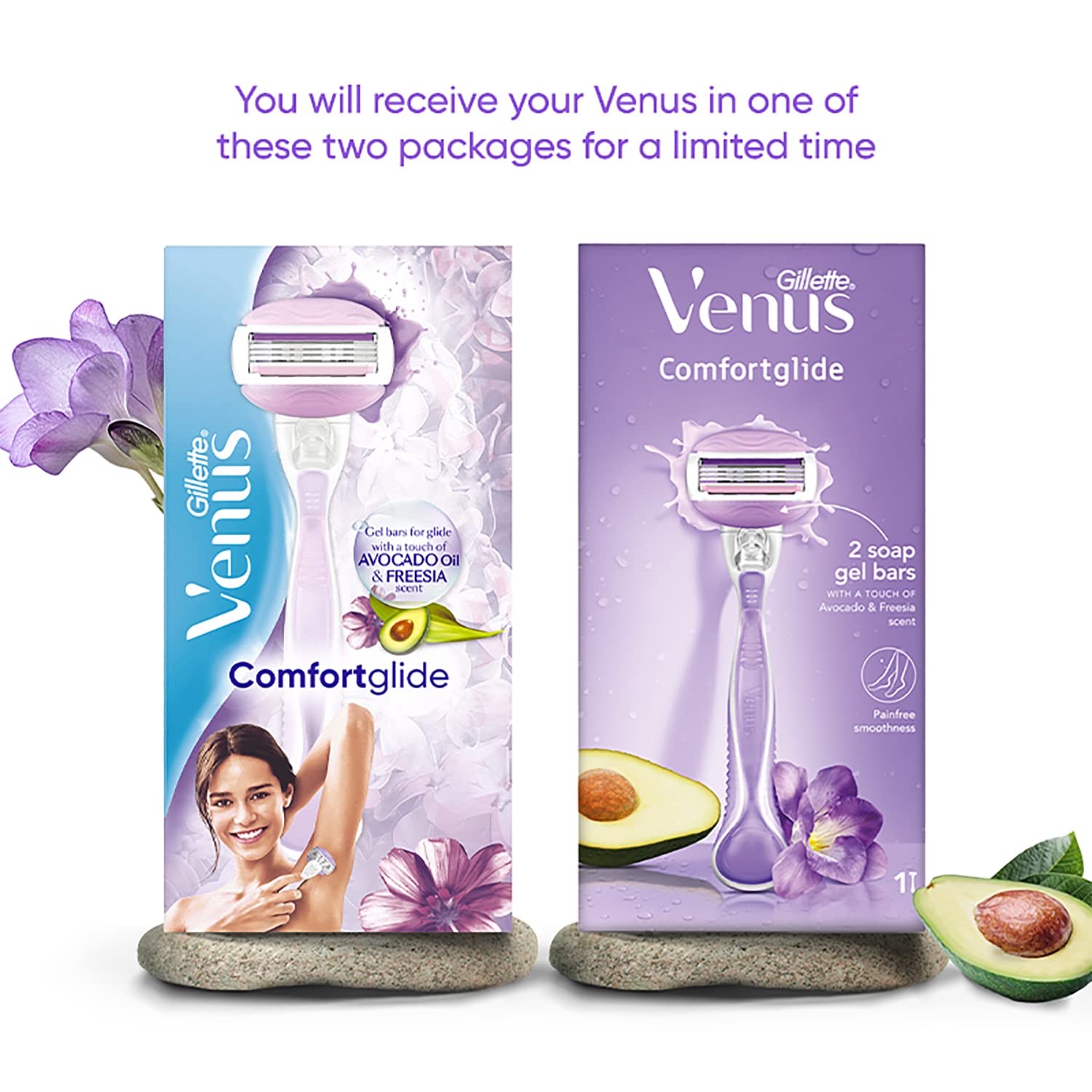 Gillette Venus Comfortglide Razor with Avocado & Freesia Scent