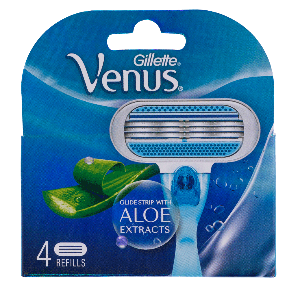 Gillette Venus Replacement Cartridges with Aloe Vera 4's