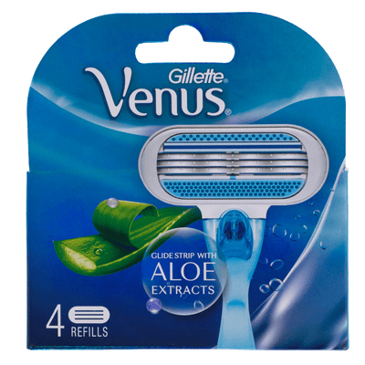 Gillette Venus Razor Blades with Aloe Vera - 4 Pieces