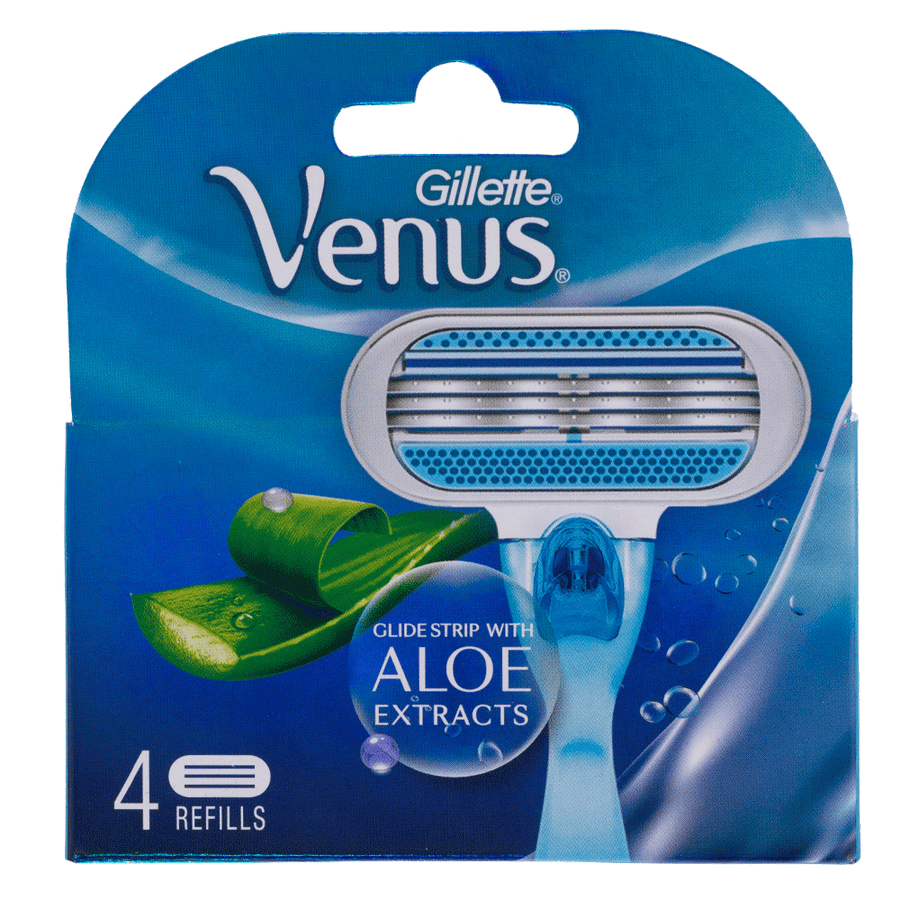 Gillette Venus Razor Blades with Aloe Vera - 4 Pieces