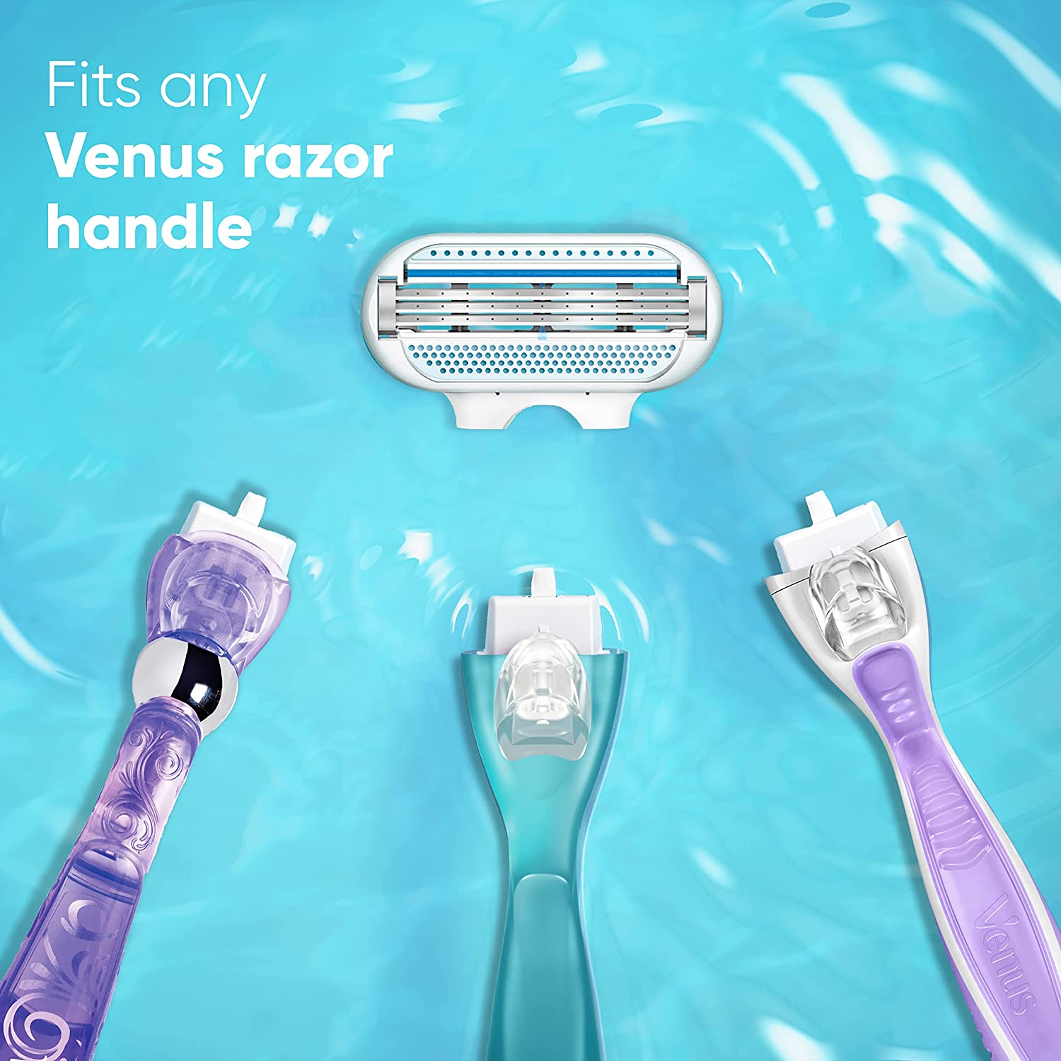 Gillette Venus Smooth Combo 1 Razor & 4 Pack Blades with an Aloe Vera Glidestrip