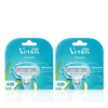 Gillette Venus Smooth Hair Removal Razor Blades/Refills/Cartridges (8 pieces) for Women - (Aloe Vera Glidestrip)