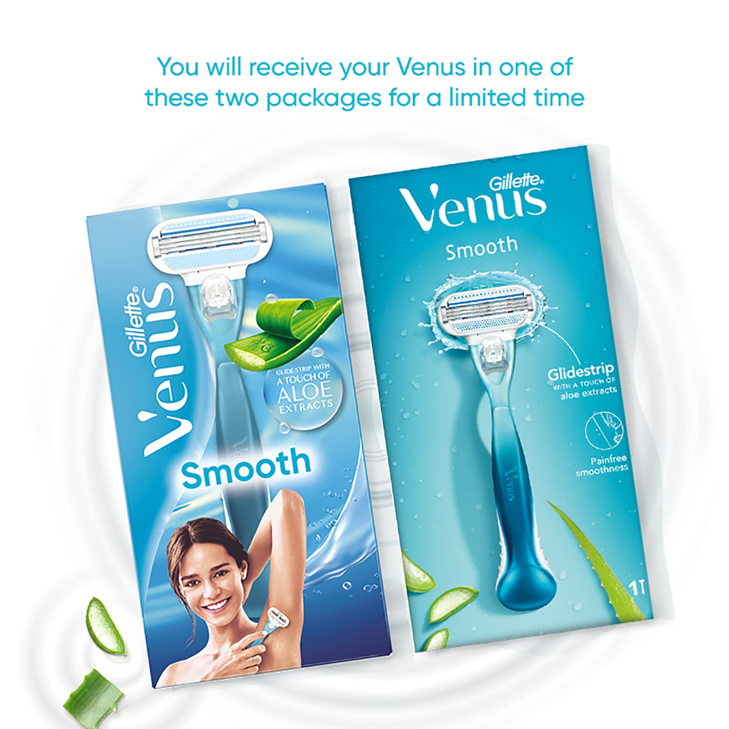 Gillette Venus Smooth Razor with Aloe Vera extracts 1 Blade