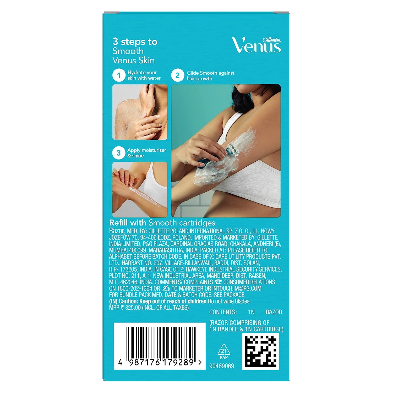 Gillette Venus Smooth Razor with Aloe Vera extracts 1 Blade