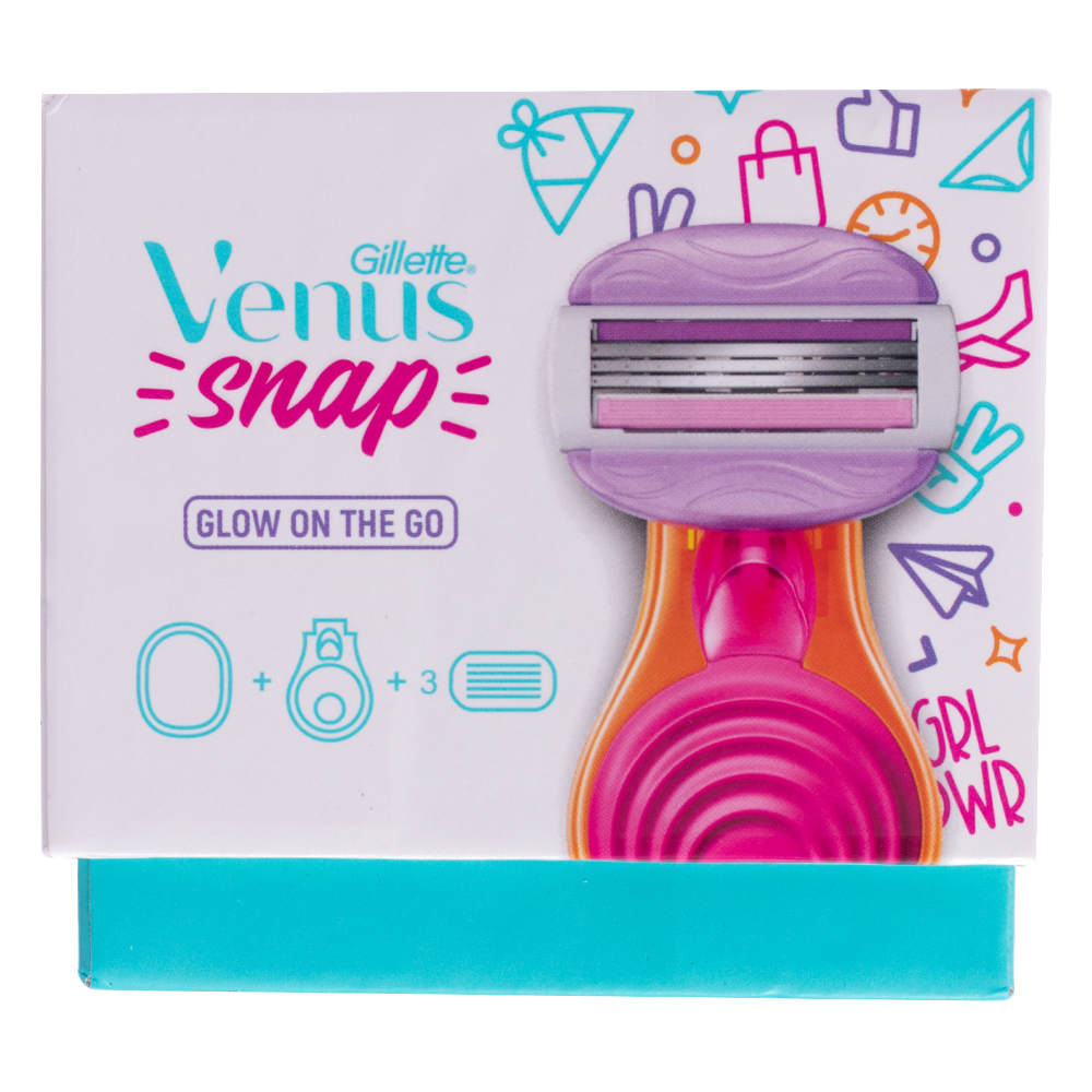 Gillette Venus Snap Compact Razor + 3 Refills