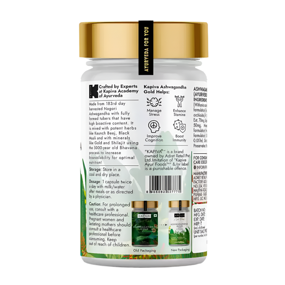 Kapiva Ashwagandha Gold 60 Capsules