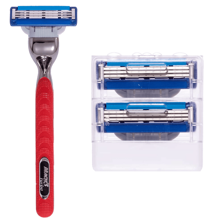 Gillette Mach3 Turbo Razor and 2 Pieces Blades