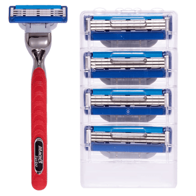Gillette Mach3 Turbo Razor and 4 Pieces Blades